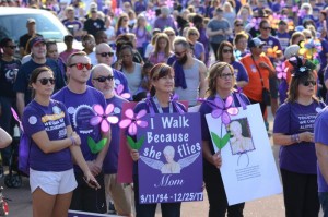 A conference call can provide group support for caregivers, when a march isn't possible - photo credit Alzheimer's Association Miami Valley Chapter